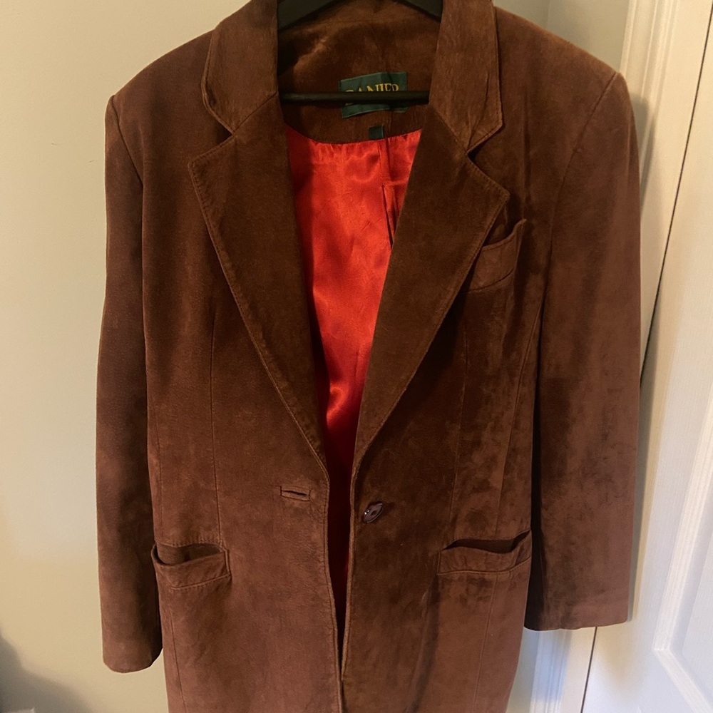 Danier Rich Brown Suede Blazer
